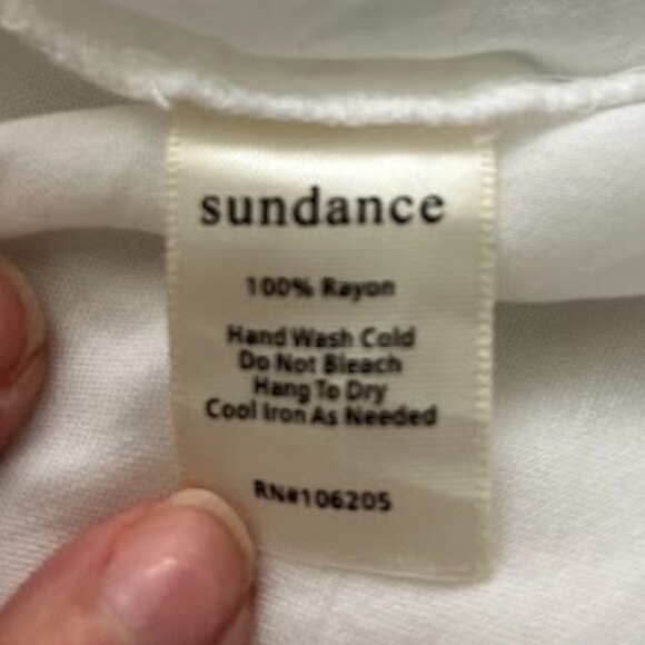 Sundance White Ruffle Boho Long Sleeve Blouse Top Size XS - Picture 15 of 15